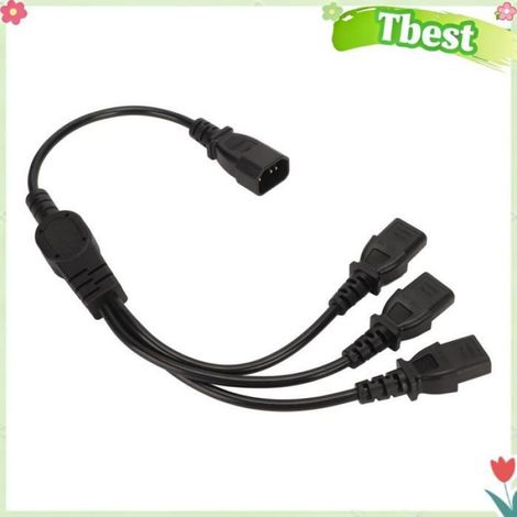 Tbest Câble d'alimentation IEC 320 C14 vers 3 X C13 IEC 320 C14 A 3 X C13 Éclat de Câble D'alimentation et éclat informatique wifi (1/4)