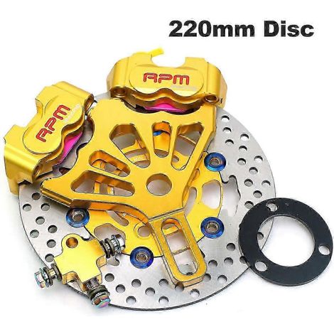Support adaptateur de pompe à disque de frein à double étrier pour moto/scooter Honda, Yamaha, Kawasaki, Suzuki (kit doré neuf) (1/5)