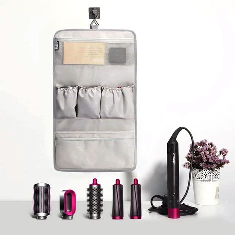 Passende tragbare Reisetasche, Reise-Organizer für Dyson Airstrait, Dyson Airwrap und Dyson-Zubehör (Grau) (1/5)