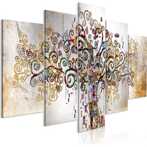 Tableau Mosaïque Arbre 5 Parties Large - 200 x 100 cm (1/3)