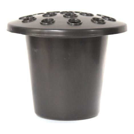 Lntyq Lot de 2 vases funéraires avec couvercle en plastique - Décoration tombale idéale pour fleurs fraîches ou artificielles - Couvercle noir (1/4)