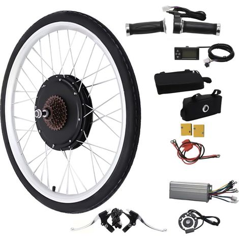 Senderpick – Kit de conversion E-Bike 26" 48V 1000W – Écran LCD – Roue arrière avec frein à disque – Performances élevées