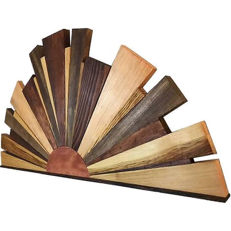 Décoration murale en bois naturel, style rustique, avec des motifs de grain uniques pour une décoration intérieure durable. (1/5)