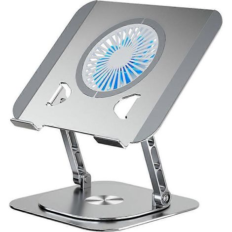Support pliable pour tablette F3, support rotatif à 360° pour ordinateur portable, version améliorée avec ventilateur. (1/5)
