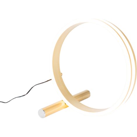 Design Tischleuchte Messing inkl. LED 3-stufig dimmbar - Navara