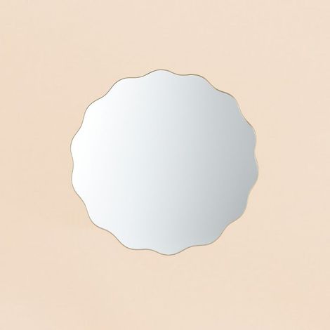 Miroir contour métal doré fleur 54cm (1/5)