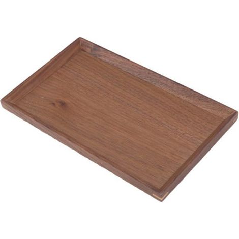 1 Plateau, Noyer, Bords Surélevés, Bois Massif, 25,5x15cm, Maison Restaurant Bar (1/5)
