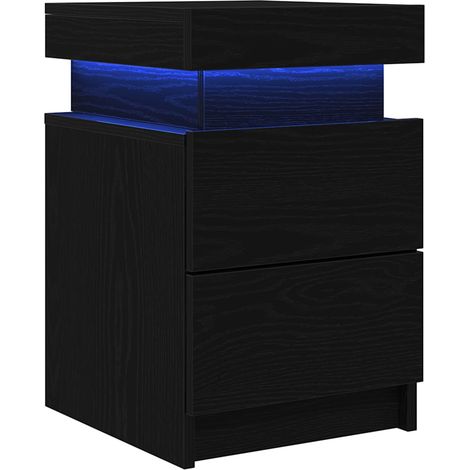 Maison Exclusive - Nachttisch Schwarz Eichen-Optik 35 x 39 x 55 c