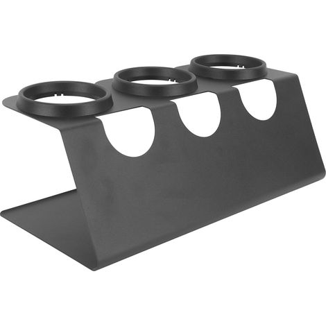 Porte-bouteilles de soda noir à 3 trous avec égouttoir et coussinet en silicone pour la maison