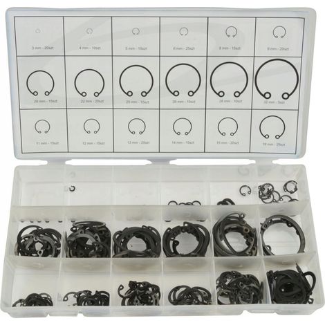 Anelli di ritegno interni silver s10537 300 pezzi assortiti (1/3)