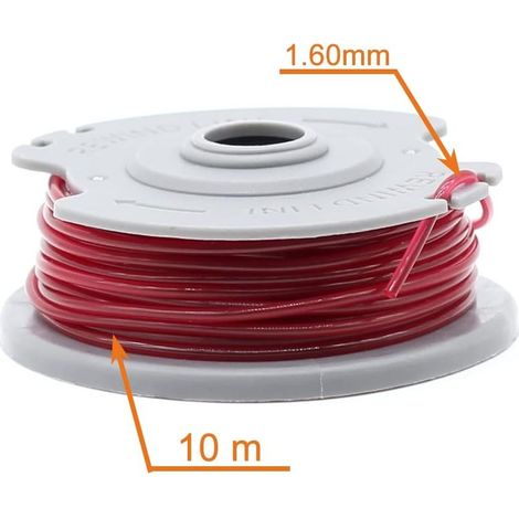 6er-Pack Ersatzspulen 5306-20 für Gardena Rasentrimmer 9844, 9845, 9824 – Ø 1,6 mm, Länge 10 m (1/4)