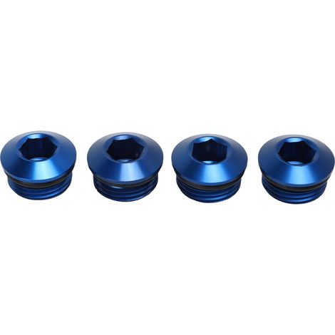 4 Prises Universelles ORB pour Bougies, Bouchons de Prise en Alliage d'Aluminium Bleu avec Joint Torique, pour Voiture (1/5)
