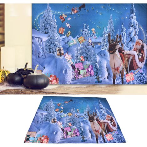 Weihnachtliche Badetücher und Duschvorhänge, europäischer Stil, 150 x 150 cm (1/5)