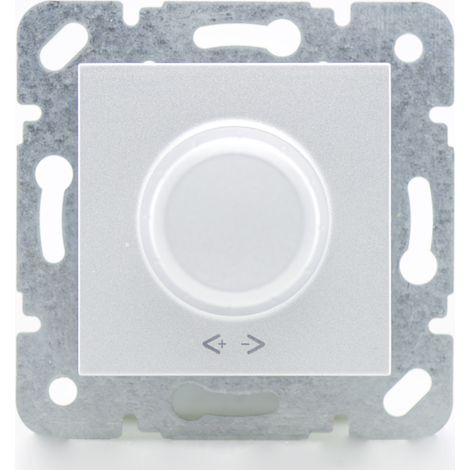 Variateur de lumière 600W alu – Mécanisme et bouton inclus – Installation sans tournevis – Compatible avec ampoules jusqu'à 600W – Vi-Ko (1/4)