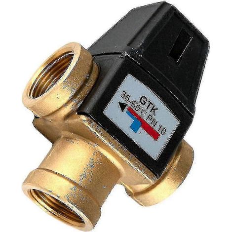 2024 Vanne de mélange thermostatique à 3 voies pour chauffe-eau solaire, raccord DN20 femelle 2025 (1/5)