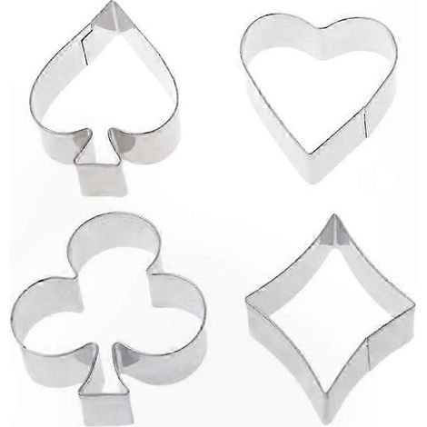 Set mit 4 Ausstechformen aus Edelstahl für Kekse, Gebäck und Kuchen, langlebige Formausstecher, 4-teiliges Set. (1/5)