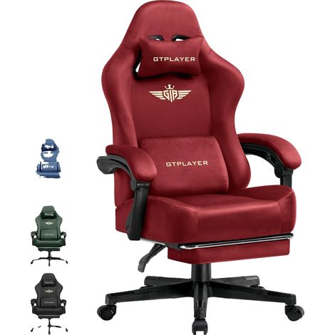 Sedia da ufficio ergonomica, tessuto traspirante, schienale regolabile, rossa (1/2)