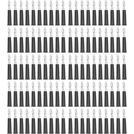 100 Stück geschweißte Bananenstecker aus Messing-Zink-Legierung und ABS für LKW-Batterien, 4 mm, schwarz (1/5)