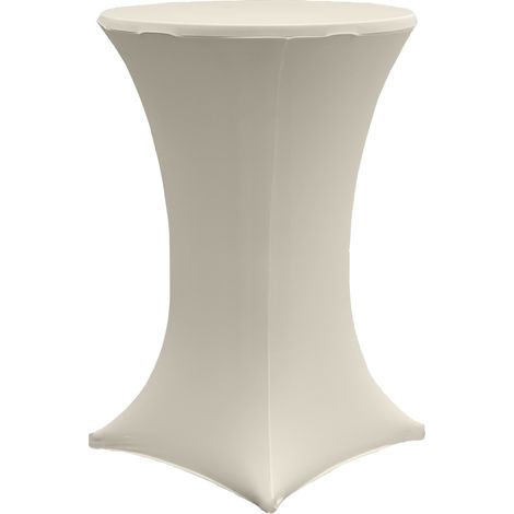 Stehtischhusse Stretch 70 cm beige Tischdecke Husse Bistrotisch Partytisch (1/5)