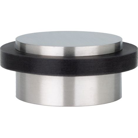 EVI Herrajes Fermaporta Adesivo 45 x 20 mm Gomma Nera di Silicone Naturale Acciaio Inox Finitura Opaca Ottima adesione 100% funzionale Mod. I-203/35x19 (1/5)