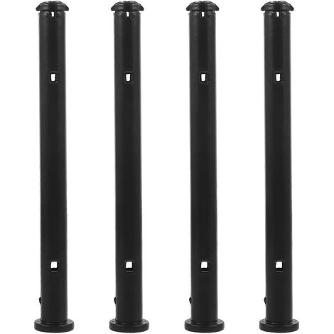 Lot de 4 loquets de couvercle de poubelle extérieure, boulons de fixation, loquets de remplacement-22.00X2.50X2.50CM-Black (1/4)
