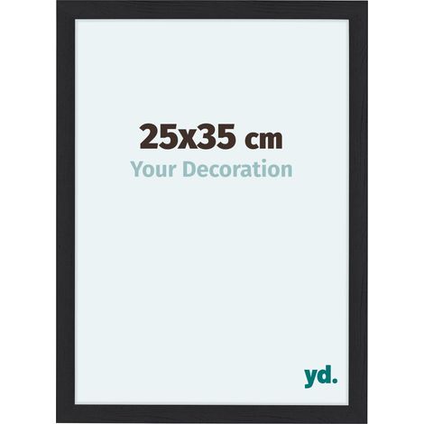 yd. - Cadre photo 25x35 - Noir Grain de Bois - MDF - Como (1/5)