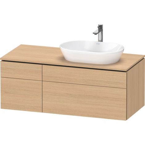Duravit L-Cube Meuble sous-lavabo en console suspendu, avec plan