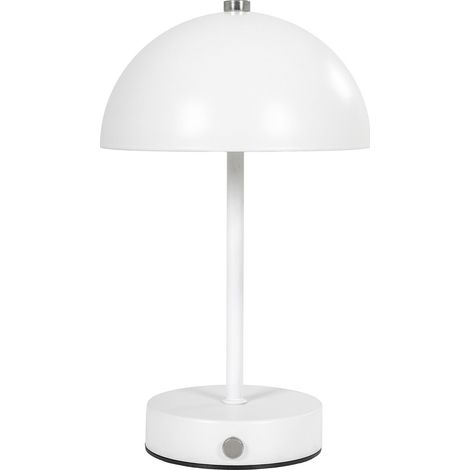 Lampada da tavolo ricaricabile Holt in metallo bianco 15x25 cm (1/4)