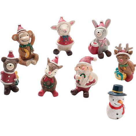Décoration de Noël en résine pour aquarium, ornement artisanal animal, Père Noël, décoration de jardin à faire soi-même pour la maison ou la chambre