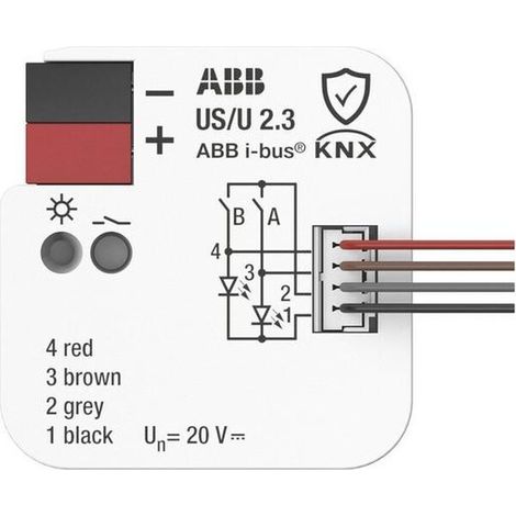 Universelle Schnittstelle abb us/u2.3 10 cm Höhe 2-fach