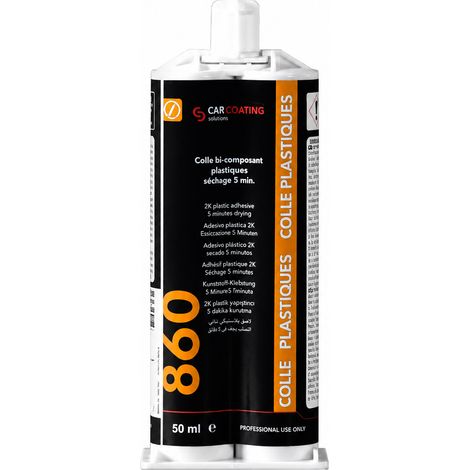 Colle Bi-composant D-860 pour Plastiques - Séchage 5 min