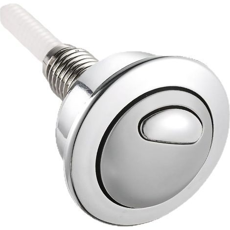 Bouton poussoir pour valve Optima 49 - Pièce de rechange à double fonctionnement - 48 mm de diamètre - Convient aux trous de chasse d'eau standard de 38 à 42 mm - Matériau ABS (1/5)