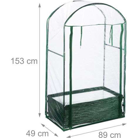 Invernadero de balcón transparente y compacto con bolsa de cultivo para verduras y hierbas 140 x 78 x 78 cm de plástico blanco 130015742 (1/4)