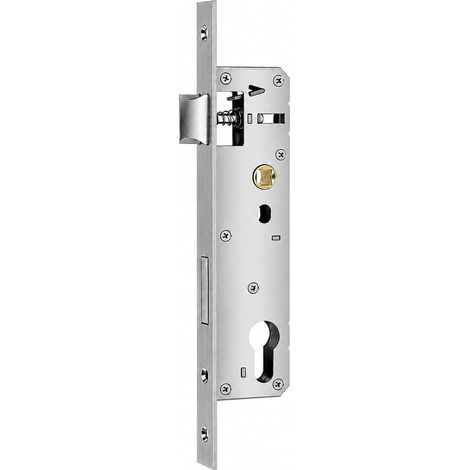Serrure à Encastrer en Acier Inoxydable 85x25 mm, Serrure de Portail de Jardin – Entraxe 85 mm, Axe 25 mm, Réversible Gauche/Droite – Robuste pour Porte en Métal (1/3)