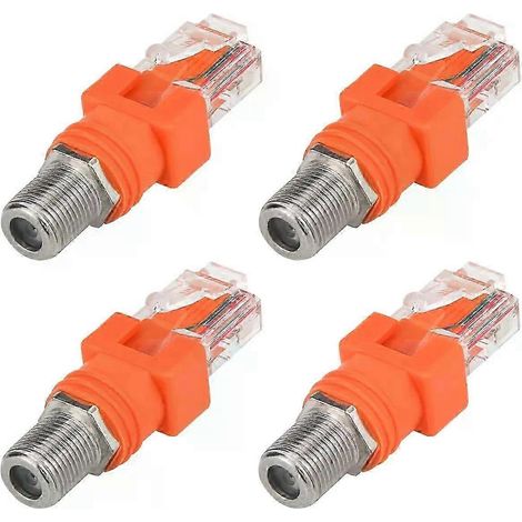 Lot de 4 adaptateurs coaxiaux vers Ethernet, convertisseurs RF femelle coaxiale vers RJ45 mâle, adaptés aux testeurs de ligne Edition 530. (1/5)