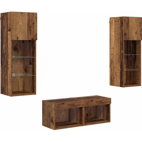Maison Exclusive - Mobiletti TV da Parete 4 pcs Rovere artigianale
