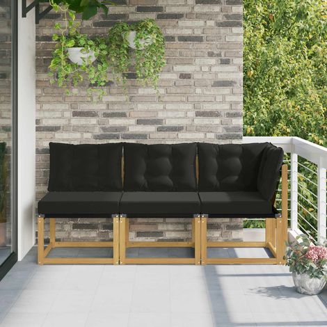 Teenpull – Outdoor Mittel- und Ecksofa mit Kissen 3 Stück Weiß (1/5)