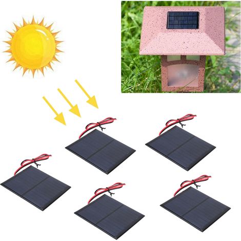 5,5 V DC 160 mA Epoxidharz-Solarpanel + 30 cm rotes und schwarzes Kabel (1/5)