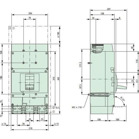 NZM4 50kA 3P 1000A IEC 000265770 EATON NZMN4 VE1000 (1/2)