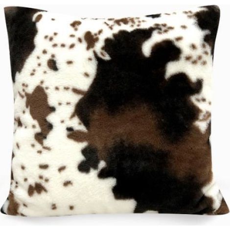 Housse de Coussin Décoratif-50 x 50 cm -motif brun et blanc-Velours-Décoration D'intérieur-Doux, Lisse et Cconfortable-Lavable-1 (1/4)