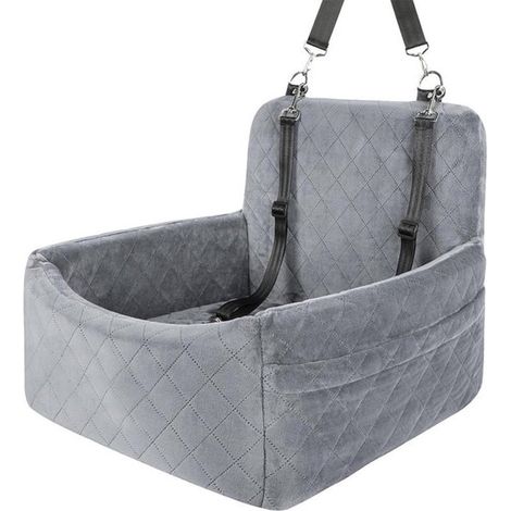 Rehausseur pour chiens de petite et moyenne taille pesant jusqu'à 13,5 kg  Siège auto amovible et lavable avec ceinture de sécurité et sac de rang (1/5)