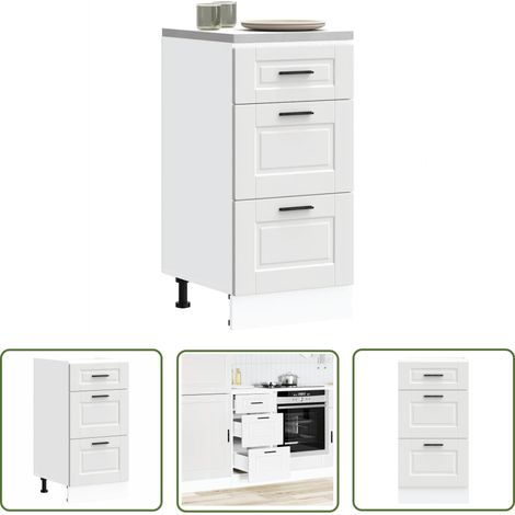 vidaXL Küchenunterschrank Porto Weiß Holzwerkstoff (1/5)