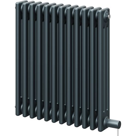 Colosseum Anthracite 600mm x 554mm Horizontal Electric Triple Column Radiator (1/5)