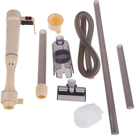 Pompe de nettoyage pour aquarium Jeneca AS-615A avec filtre (photo incluse) - Métal + Plastique