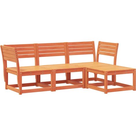 Maison Exclusive - Juego de muebles jardín 4 pzas madera maciza p (1/5)
