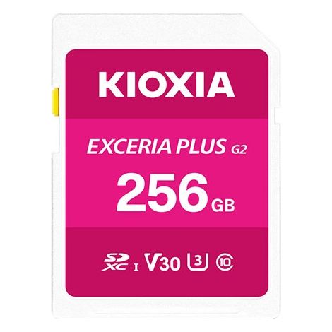 Scheda di memoria Kioxia Exceria Plus G2 SDXC da 256 GB, Classe 10 UHS-I (LNPL2M256GG4)