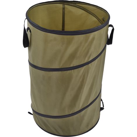 Zusammenklappbarer 113-Liter-Mülleimer, großer Laubsack mit Griffen für Garten, Haushalt und Camping. (1/5)
