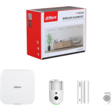 (dhi-art-arc3800h-03-cam-fw2(868)-v3) Dahua Alarmas Kit De Alarma 4g, Incluye Panel De Control De 150 Dispositivos Via Radio, Pi