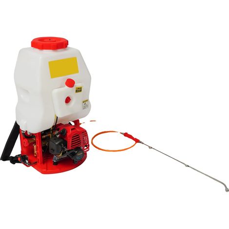 Rückenspritze, 20 l Fassungsvermögen, Hochdruckpumpe, Rot (1/2)