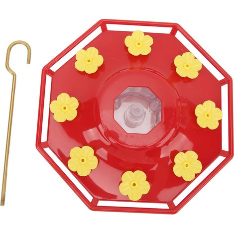 Mangeoires à Colibris, 8 Mangeoires à Colibris à Fleurs Jaunes, Mangeoire à Colibris en Plastique avec Crochet en Cuivre pour Suspension à L'extérieur (1/5)